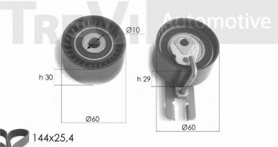 TREVI AUTOMOTIVE kd1227 -  Комплект ремня ГРМ